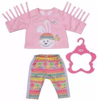 Zapf Creation Baby born Кофточка с милым зайчиком и штанишки, 43 см 830-178