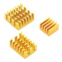 Радиатор ACD Набор радиаторов Gold 3 in 1 Heat Sink Set Aluminum (15x10x5мм, 14x14x6мм и 8.8x8.8x5мм) for Raspberry Pi 4B комплект из 3шт