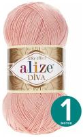 Пряжа Alize Diva (Ализе Дива) - персик (145), 100 г / 350 м (100% микрофибра акрил) - 1 шт