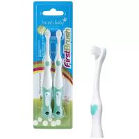 Brush-Baby FirstBrush зубная щетка 0-18 мес, 2 шт., бирюзовая