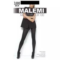 Колготки Malemi, 100 den Micro Velour, с ластовицей, матовые, размер 2, черный