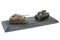 Tank panzer pz.kpfw. iv ausf. g and M3 lee 1943 | модель танка pz.kpfw. iv ausf. g и M3 lee набор тунис северная африка 1943