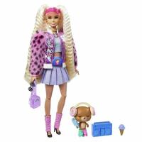 Кукла Barbie Extra в университетской куртке и плюшевым мишкой