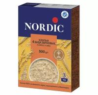 Хлопья 4 вида зерновых 3 шт по 500 г Nordic