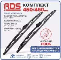 450 450 мм Комплект каркасных щеток стеклоочистителя RD5 дворники на Daewoo Nexia (KLETN) Дэу Нексия Ravon Nexia 10.15- Равон Tagaz Tager Тагаз Тагер