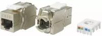 Вставка Keystone Jack RJ45 (8P8C) кат.6 экранир. 180град. Toolless KJ8-8P8C-C6-180-TLS-SH-F-WH бел. Hyperline 426188