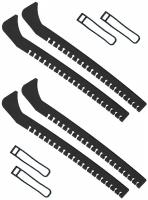 Набор зимний: Чехлы для коньков на лезвие универсальные черные набор 2 шт