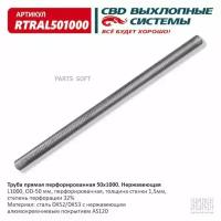 Труба Прямая Перфорированная 50*1000 (D50 L1000) Из Нерж Алюм Стали. Cbd. Rtral501000 CBD арт. rtral501000