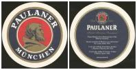 Бирдекель (костер) Германия PAULANER MUNCHEN (подставка под пивной бокал)