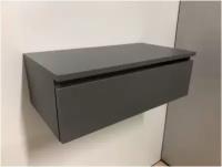 Консоль Туалетный столик подвесной Тумба подвесная с ящиком 50х32х20 Цвет Черный/Антрацит Egger