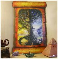 Картина панно Древо Жизни 43*30 см хдф / сила, долголетие, духовная мудрость, тайна жизни и перерождения