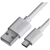 Кабель GCR USB - microUSB (GCR-UA1U), 0.3 м, белый