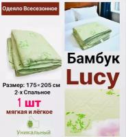 Одеяло всесезонное "Бамбук" 2-х спальное, 175*205, 300гр/м2, ткань тик