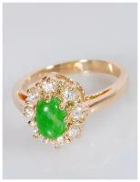 Кольцо помолвочное Lotus Jewelry, хризопраз, размер 19, зеленый