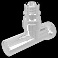 Вентиль запорный угловой Terminus для полотенцесушителя Terminus 3/4"х1/2" г/ш хромированный LX-8202SCH0504 (ZZ4708)