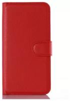 Чехол-книжка MyPads для Huawei GR3 Dual Sim LTE (TAG-L21) 5.0" из качественной импортной кожи с подставкой застёжкой и визитницей красный