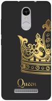 Матовый чехол True Queen для Xiaomi Redmi Note 3 / Note 3 Pro / Сяоми Редми Ноут 3 / Ноут 3 Про с 3D эффектом черный