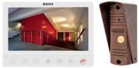 Видеодомофон для дачи, дома ALFA экран 7" с записью на SD-карту, цвет белый, сенсорные кнопки, кнопка открывания ворот