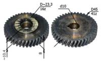 Шестерня Д-550, ДУ-580 для дрели Интерскол (D-45,d-10,h-7) замена 19.03.01.04.00
