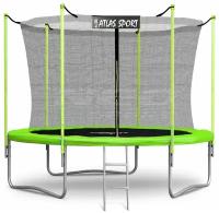 Батут Atlas Sport 252 см (8ft) с внутренней сеткой и лестницей GREEN