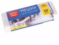 Пакеты для мусора 35л, OfficeClean (48x55см, 6мкм, белые) ПНД, 30шт. в рулоне (297828)