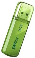 Флеш-память Silicon Power Helios 101 16GB USB 2.0, зеленый, алюминий