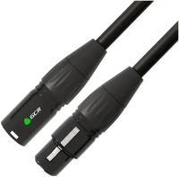 GCR Кабель 5.0m микрофонный XLR M / XLR F, черный, AL case черный