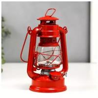 Керосиновая лампа декоративная красный 9,7х12,5х11,5 см 5493254