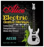 AE530SL 531 Комплект струн для электрогитары, никель, 9-42 Alice