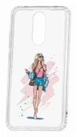 Чехол-накладка Xiaomi Redmi 8 Kruche Print Fashion Girl