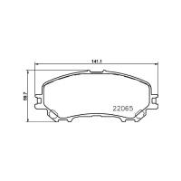 Тормозные колодки для NISSAN QASHQAI 14- передние (производитель Nisshinbo, артикул NP2074)