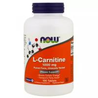 Now Foods L-Carnitine (L-карнитин) 1000 мг 100 таблеток