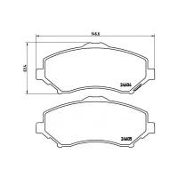 Колодки тормозные дисковые передн GRAND VOYAGER IV, JOURNEY Brembo P11022