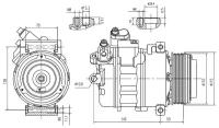 Компрессор кондиц. для а/м BMW X5 (E70) (07-)/5 (F10) (10-) 3.0D (LCAC 2672)