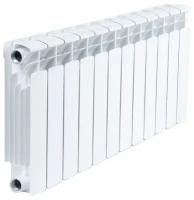 Радиатор биметаллический Rifar Base 350, 12 секций, подключение универсальное боковое, белый RAL 9016