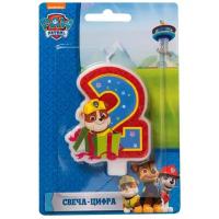 Росмэн (Праздники) Свеча цифра "2", Paw Patrol 31354