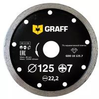 Алмазный диск по керамической плитке 125х7х2.0х22.23 мм GRAFF