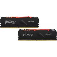 Оперативная память Kingston FURY Beast RGB 16 ГБ (8 ГБ x 2 шт.) DDR4 3200 МГц DIMM CL16 KF432C16BBAK2/16