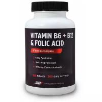 Vitamin B6 + B12 & Folic Acid Витамины B6+B12+B9, 360 шт., лимон