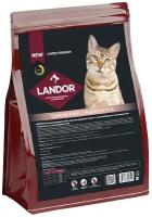 Landor Sensitive Cat сухой корм для взрослых кошек с чувствительным пищеварением Индейка и утка, 2 кг