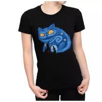 Футболка DreamShirts Чеширский Кот - Алиса в стране чудес Женская черная