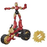 Фигурка Hasbro Bend and Flex Железный человек Flex Rider на мотоцикле F0244, 15 см