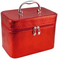 Косметичка-чемоданчик 23*15*17см красный