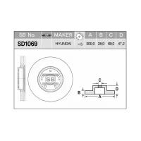 Тормозной диск Sangsin SD1069