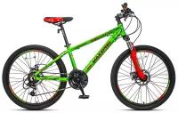 Велосипед горный хардтейл MAXXPRO HELLCAT 24 PRO 24" 13" зелено-красный N2406-2 2021