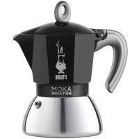 Bialetti Moka Induction черная 6 порции гейзерная кофеварка