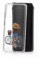 Чехол для Samsung Galaxy S20 Kruche Print Велосипедная прогулка, пластиковая накладка, силиконовый бампер с защитой камеры, прозрачный кейс с рисунком