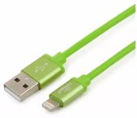 Аксессуар Gembird Cablexpert Silver Series USB - Lightning 1m Green CC-S-APUSB01Gn-1M