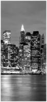 Самоклеящиеся фотообои "Манхэттен 2", размер: 90x200 см, эффект: черно-белый, отраженный