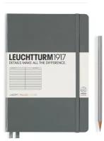 Записная книжка Leuchtturm A5 (в линейку), глубокий серый